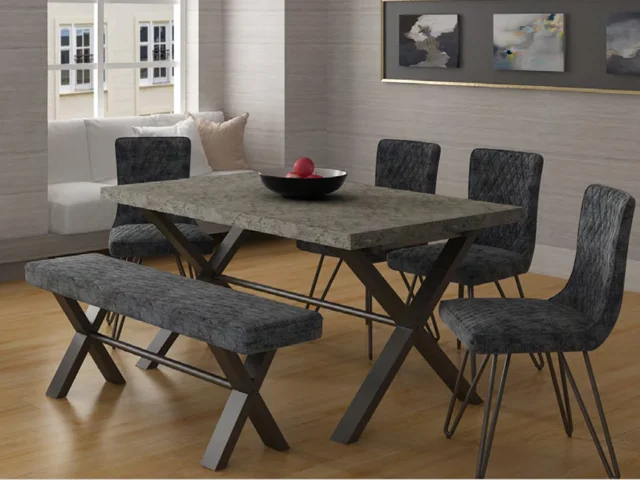 150 DINING TABLE STONE EFFECT