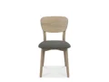 VENEERED BACK CHAIR SINGLE COLD STEEL FABRIC