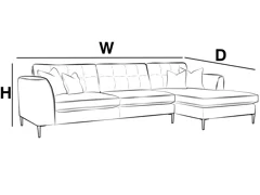 LARGE RHF CHAISE SOFA