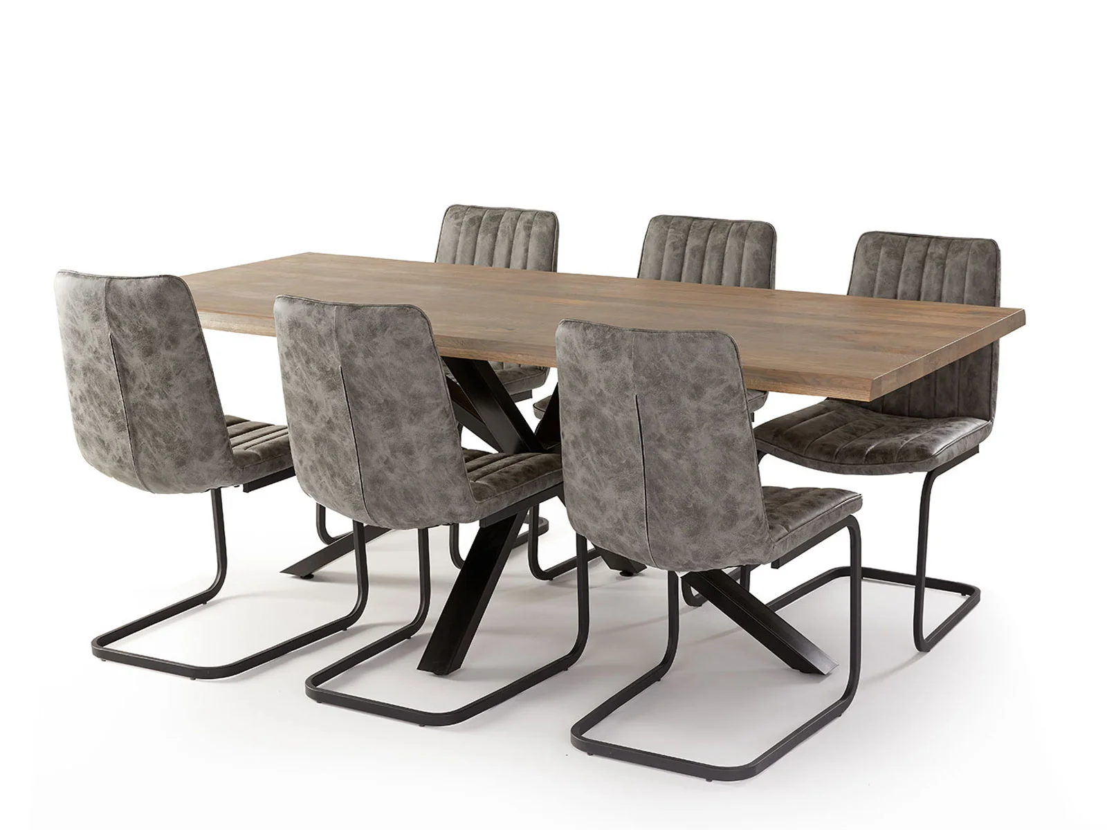 Dining Table & 6 Grey Juno Dining Chairs