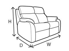 2 STR ELEC REC DBL WITH HEADREST AND LUMBER WITH USB