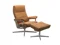 MEDIUM CHAIR WITH FOOTSTOOL & CROSS BASE