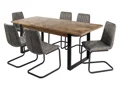 EXTENDING DINING TABLE & 6 GREY JUNO DINING CHAIRS