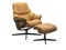 MEDIUM RECLINER CHAIR & STOOL WITH CROSS OR SIGNATURE BASE